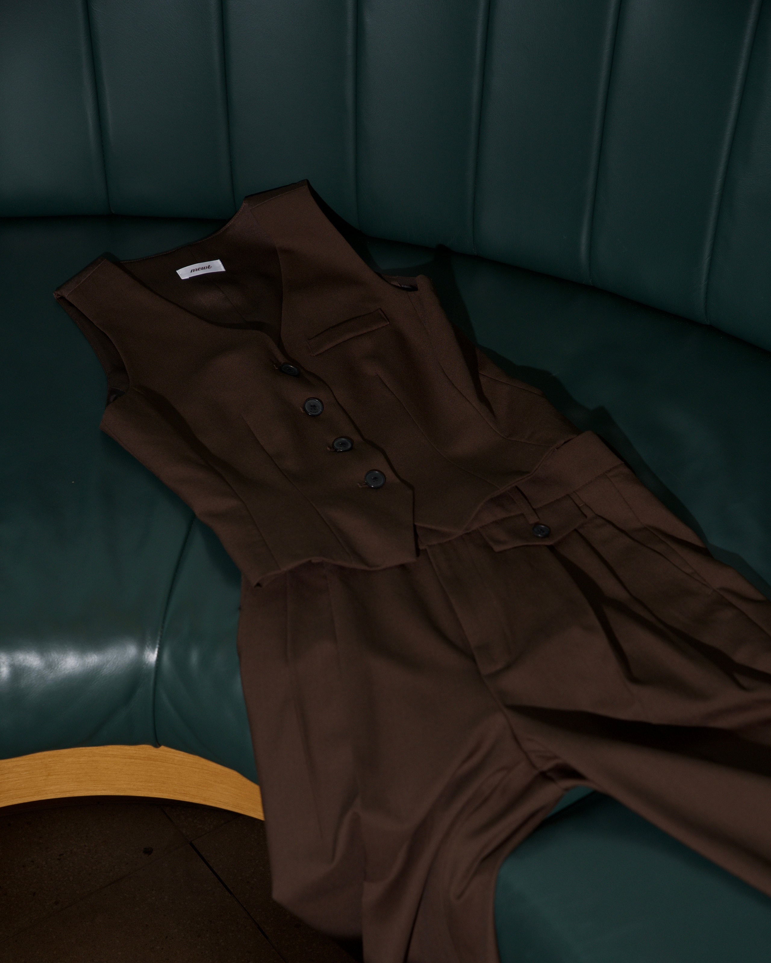 The Vest in Brown with the Slacks in Brown
